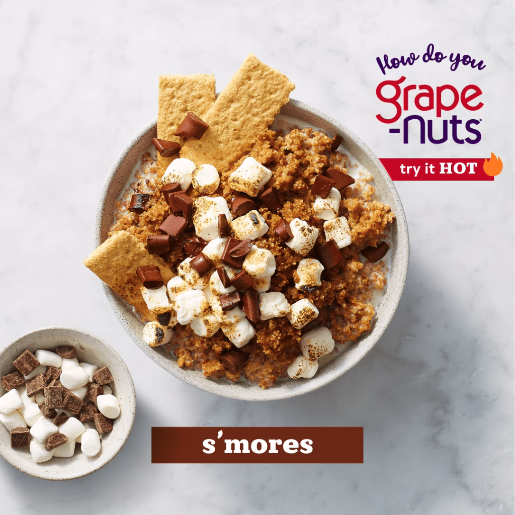 Grape-Nuts with s'mores toppings