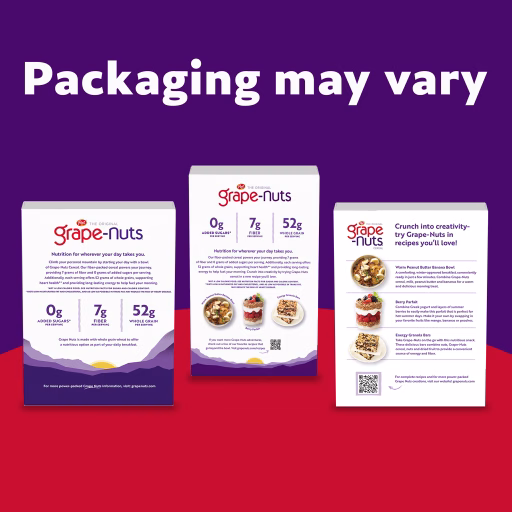 Grape-Nuts cereal packaging variations