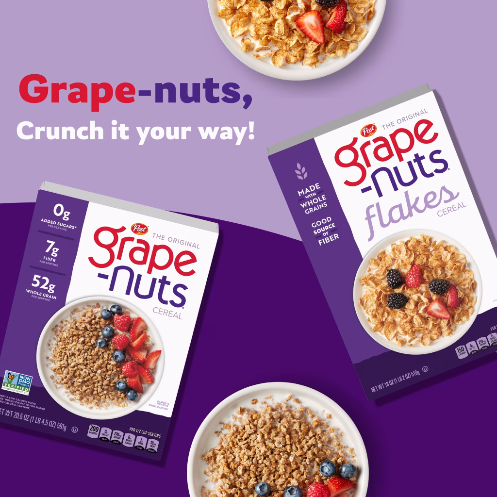 Grape-Nuts cereals crunch it your way